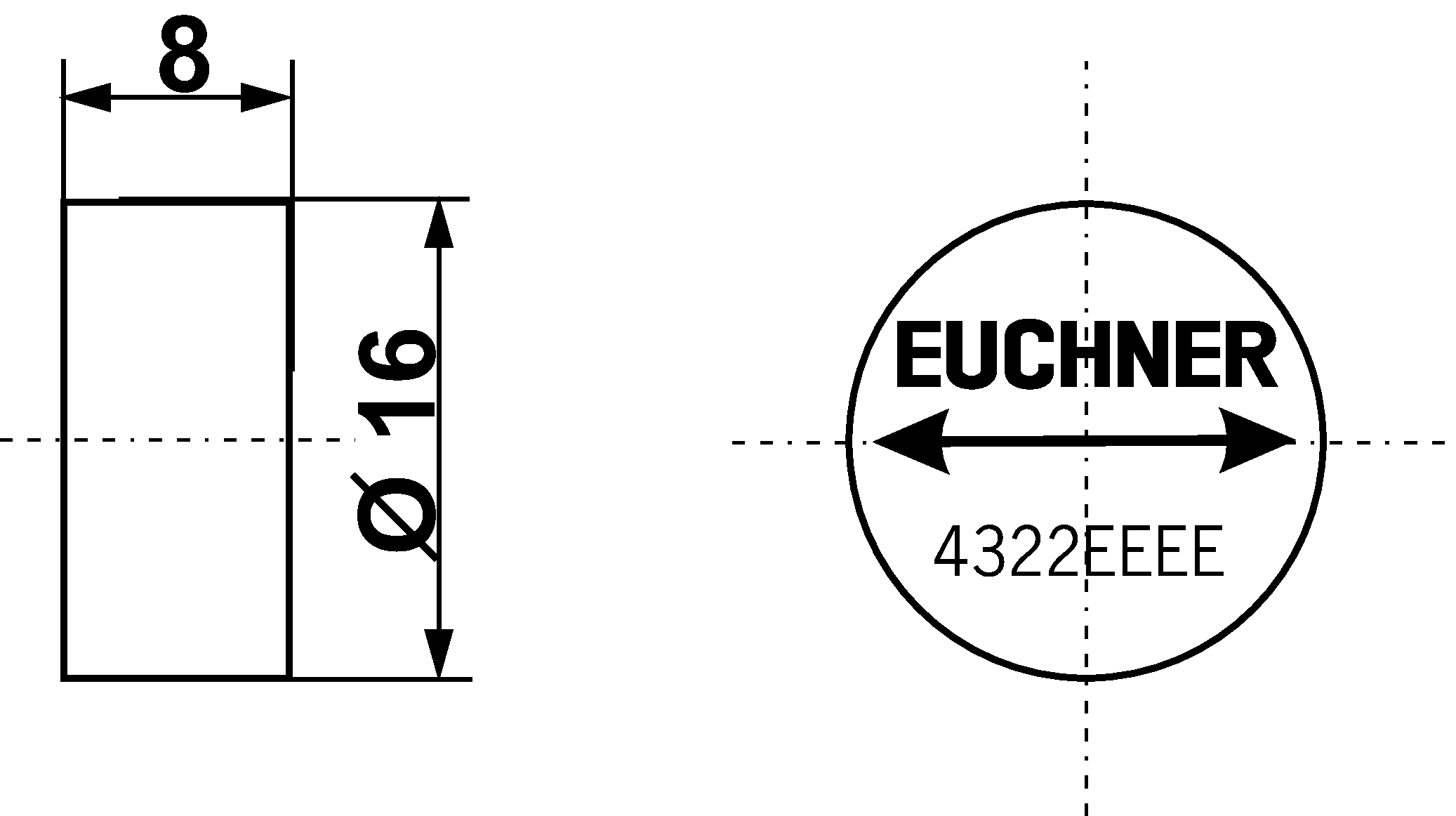 CIS3P16D08KH16YSNOU Order No 088832 EUCHNER