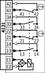 Wiring drawing<br>4131 (without door monitoring contact)