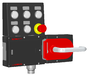 MGB-L1HC-ARA-R-156860<br>Locking set MGB-L1H-ARA..., (guard locking by spring force) with 5 pushbuttons, emergency stop, incl. label carrier, RC26